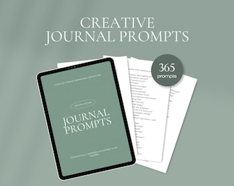 365 spunti creativi giornalieri per il diario in Canva e PDF (formato A4 stampabile)