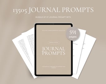 13505 bundel dagelijkse dagboekprompts, schrijfprompts zelfreflectie, journalingprompts voor genezing, dagboekprompts digitaal, zelfontdekking