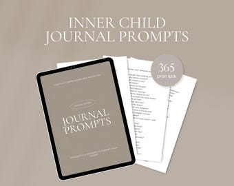 365 Daily Inner Child Journal Prompts in Canva and PDF (printable A4)