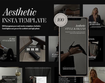 Aesthetic Instagram Templates for posts and stories, Canva and Photoshop templates for bloggers, content creators, experts and coaches
