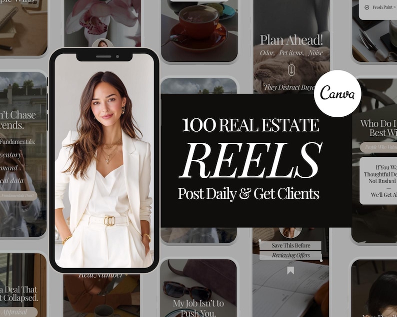 100 Real Estate Reels Templates for Realtor Instagram - Etsy