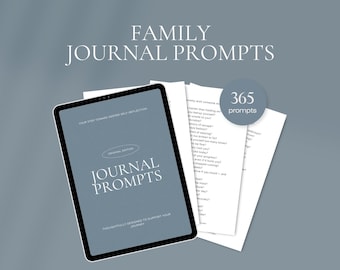 365 Daily Family Journal Prompts in Canva and PDF (printable A4)