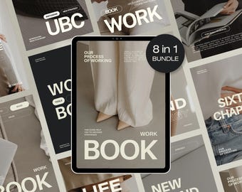 Zestaw szablonów zeszytu ćwiczeń dla trenerów 8 w 1, szablon zeszytu ćwiczeń Canva dla trenerów, szablony zeszytów ćwiczeń dla trenerów, zeszyt ćwiczeń dla trenerów, zestaw coachingowy