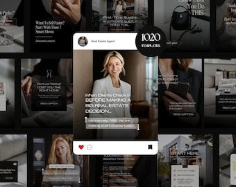 1000+ Real Estate Content Kit: Post, Stories, Carousel and Reels