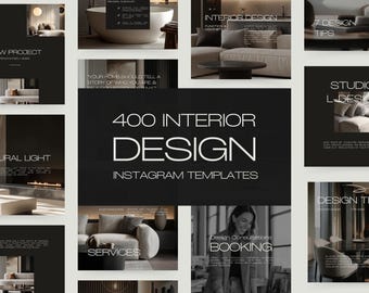 400 Interior Design Social Media Templates for Instagram in Canva