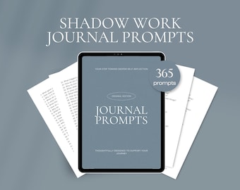 365 Daily Shadow Work Journal Prompts in Canva and PDF (printable A4)