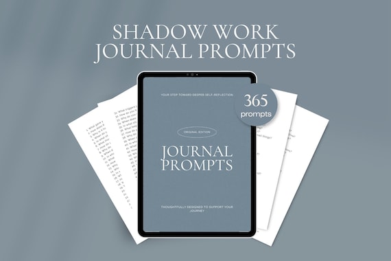 365 Daily Shadow Work Journal Prompts in Canva and PDF (printable A4)