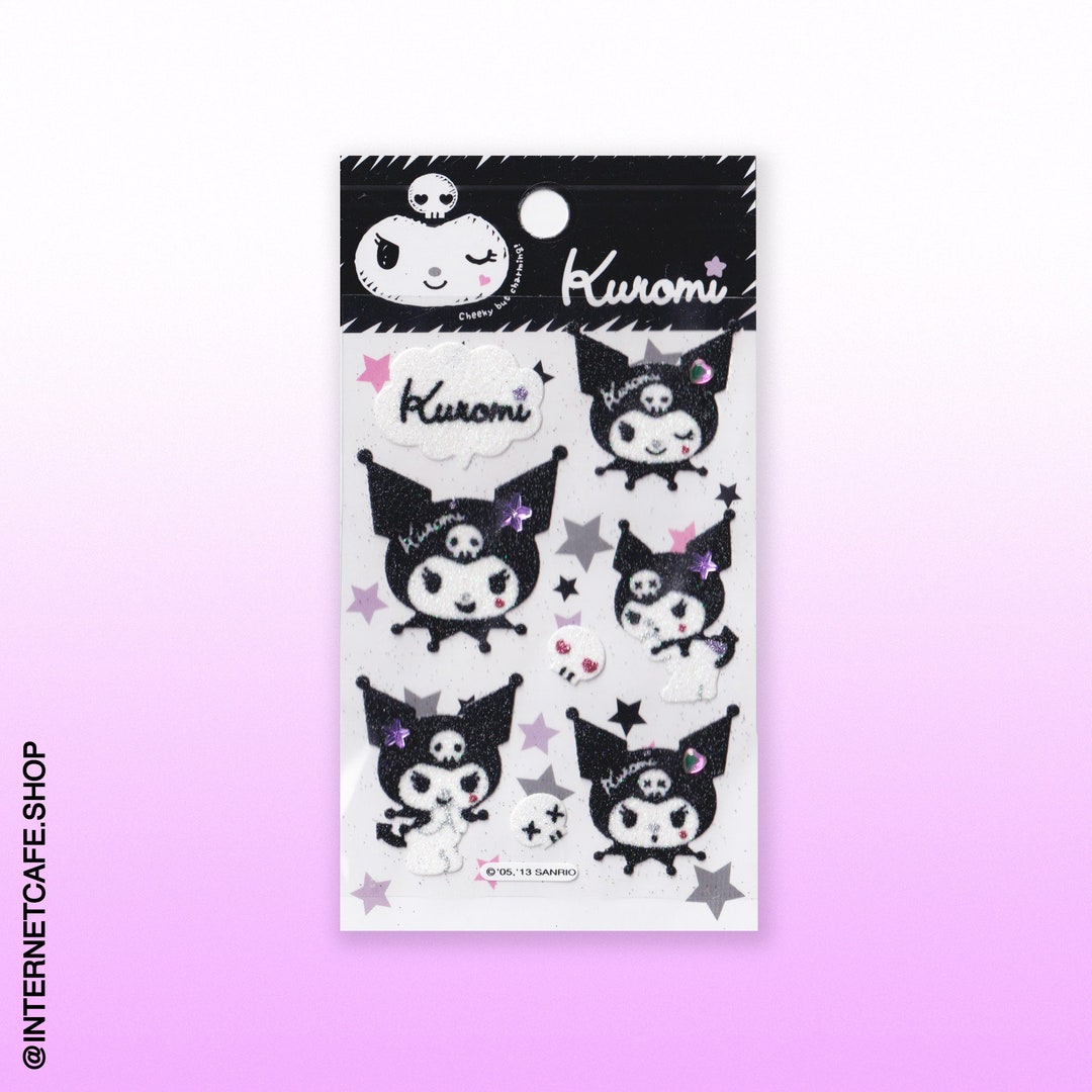 Rare Kuromi Sticker Sheet felt Glitter Authentic Sanrio 2009 Etsy