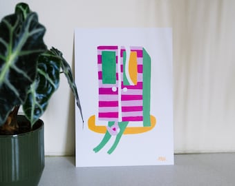 Prints (copy or original) A4 - CAT | abstract, playful and colorful | wall decoration - poster design | ankapelgrunt