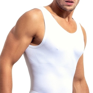 Men's Compression Shirt Undershirt Slimming Tank Top Workout Vest Abs  Abdomen Slim Body Shaper, White, Medium : : Clothing, Shoes &  Accessories
