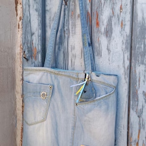 Sac fourre-tout en jean, sac de courses, sac de marché, sac d'école et tous les jours