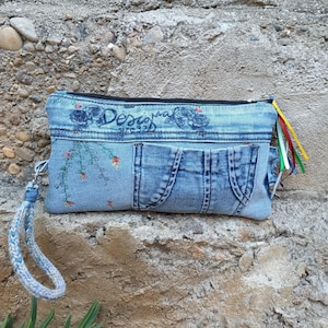 Öko-Chic: Einzigartige und nachhaltige Jeanstasche mit Stil. handgemachtes Geschenk