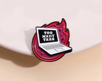Too Many Tabs" Enamel Pin - TechRetro.Shop's Whimsical Tech Gem