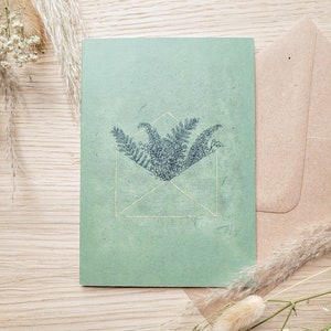 Biglietti di auguri - illustrazione stampata su carta riciclata - bianco, compleanno, matrimonio, congratulazioni, anniversario