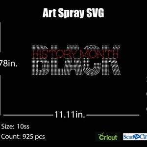 Schwarze Geschichte Monat Strass Vorlage SVG | DXF | Cricut, Scherenschnitt | (1063)