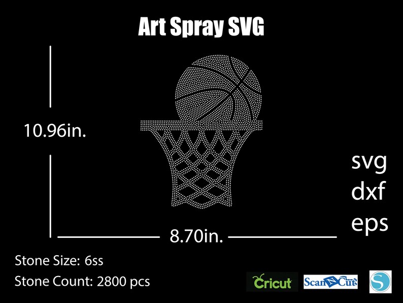 Basketball Rhinestone Template SVG | DXF | Cricut, Silhouette | (1111 ...