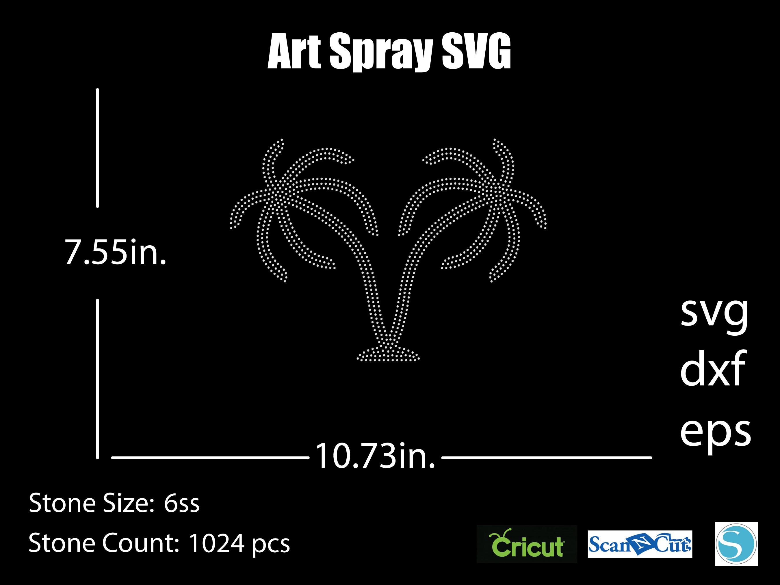 Palm Tree Rhinestone Template SVG | DXF | Cricut, Silhouette | (1104 ...