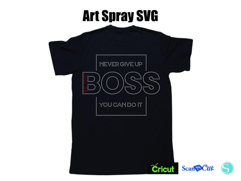 Word Boss Script Svg Boss Rhinestone Template SVG | DXF | Cricut, Silhouette | (1249) - Etsy