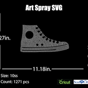 Sneakers Rhinestone template SVG | DXF | Cricut, Silhouette | (1021)