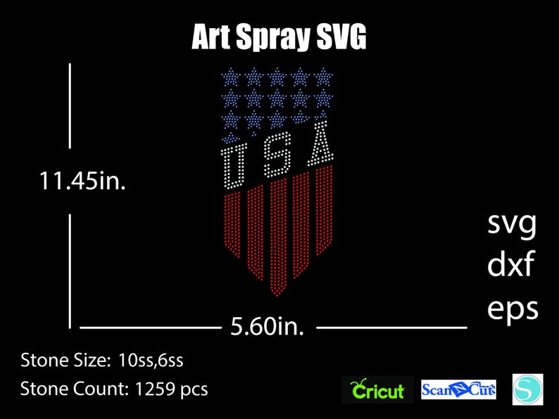 USA Rhinestone Template SVG | DXF | Cricut, Silhouette | (1180) - Etsy
