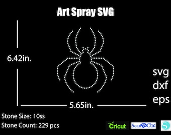 Plantilla de araña con diamantes de imitación SVG/DXF/Cricut, Silhouette/(1268)