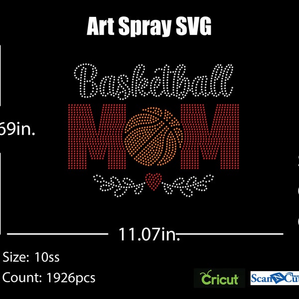 Basketball Mom Rhinestone template SVG | DXF | Cricut, Silhouette | (1013)