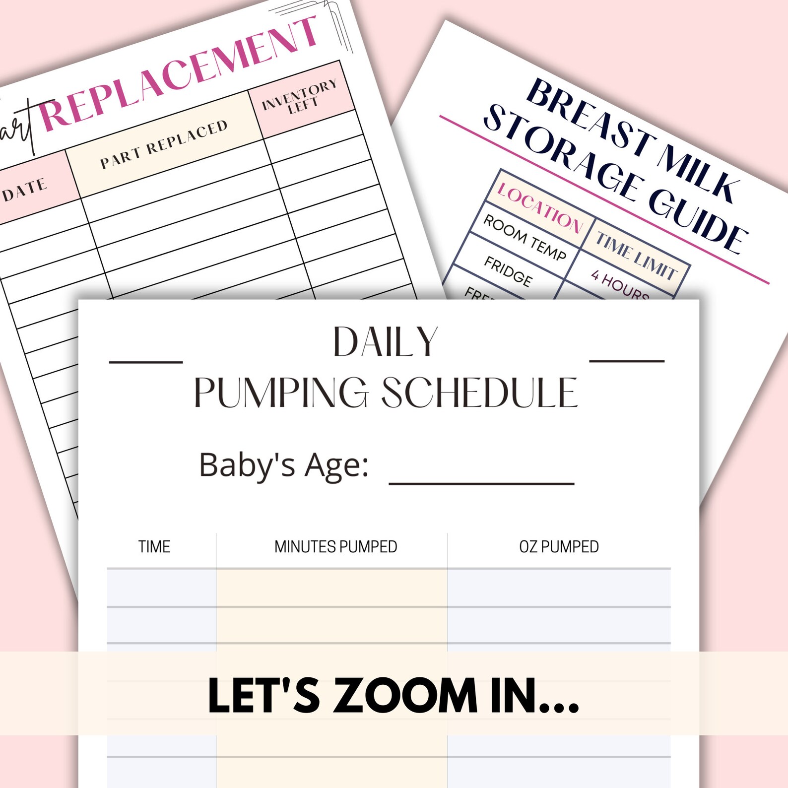 Exclusive Pumping Journal Printable Pumping Schedules &amp; Logs - Etsy