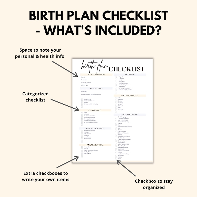 Schwangerschafts-Checklisten-Bundle zum Ausdrucken, Schwangerschaftsplaner-To-Do-Listen als PDF, Schwangerschaftsplanung digitaler Download, Checklisten für neue Mütter und Babys Bild 6