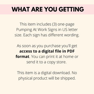 Pumping In Progress Door Sign Printable, Pumping Sign For Work PDF, Lactation Room Sign For Working Mom, Pumping Do Not Disturb Sign image 4