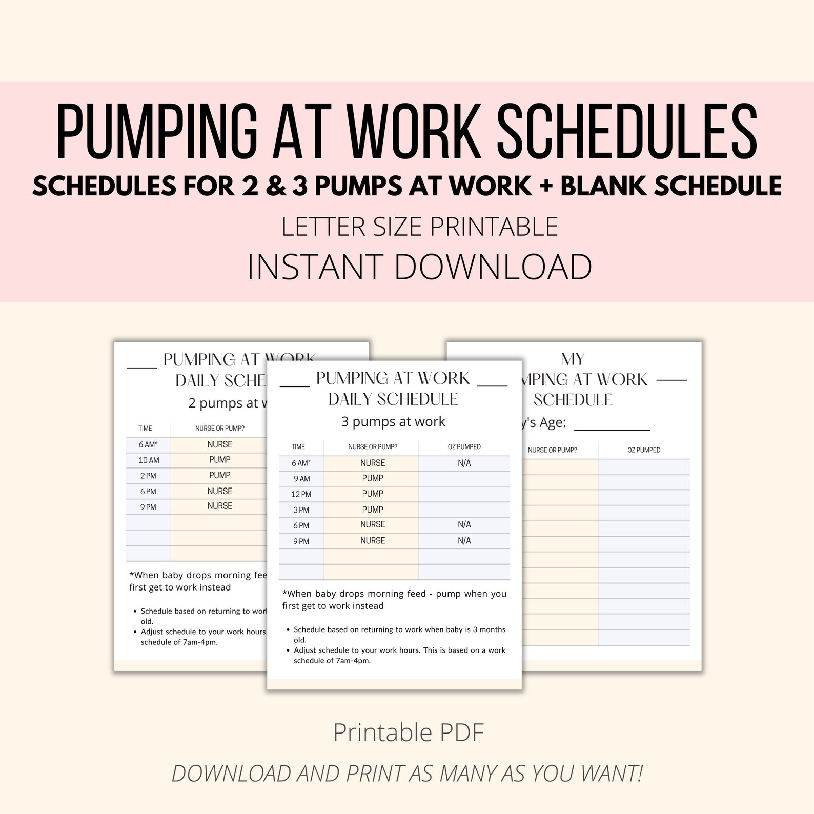 pumping-at-work-schedule-printable-sample-pumping-schedules-etsy