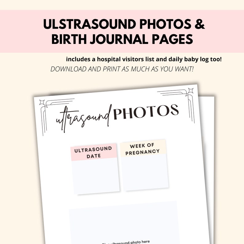Printable Pregnancy Journal, Pregnancy Diary PDF, First Time Mom ...