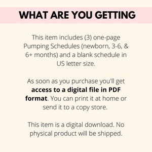 Pumping Schedule Printable, Sample Exclusive Pumping Mom Schedules PDF, Example Pumping Logs Blank Schedule, Pumping Diary Tracker image 3