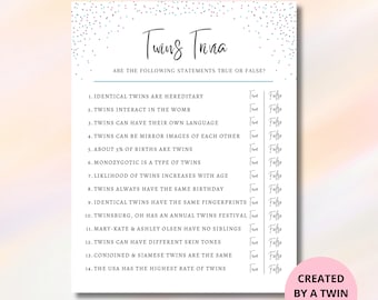 Twin Trivia Baby Shower Fun - Etsy