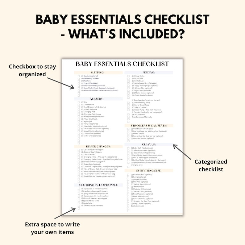 Schwangerschafts-Checklisten-Bundle zum Ausdrucken, Schwangerschaftsplaner-To-Do-Listen als PDF, Schwangerschaftsplanung digitaler Download, Checklisten für neue Mütter und Babys Bild 3