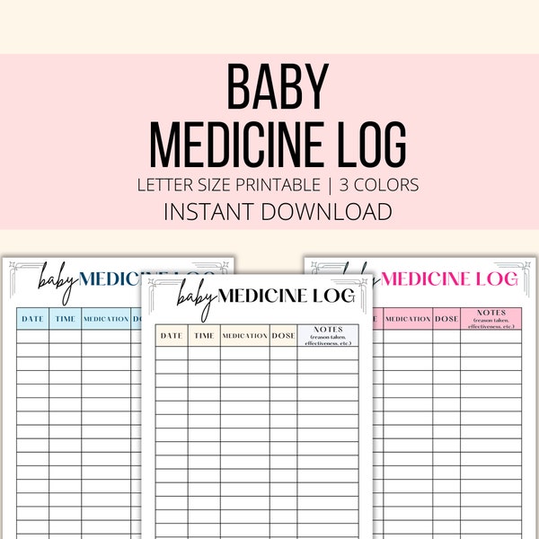 Child Care Tracker Printable Etsy