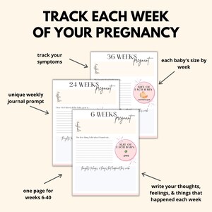 Twin Pregnancy Journal, Twin Mom Pregnancy Planner PDF, Mom Of Twins Pregnancy Gift Keepsake, Twin Printables Pregnancy Tracker Memory Book image 2