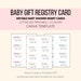 Baby Gift Registry Card Editable Template, Baby Shower Enclosure Card ...