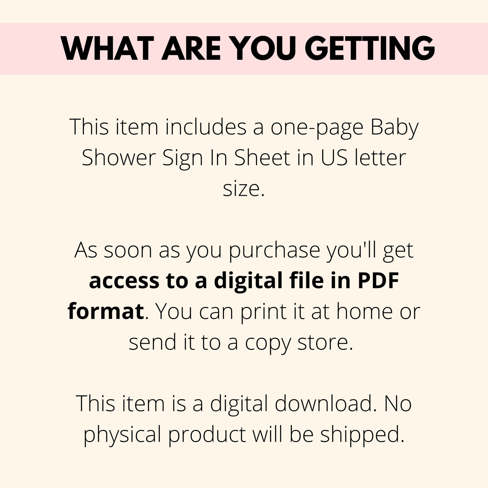 Baby Shower Sign in Sheet Printable, Guest List Baby Shower Planner PDF ...