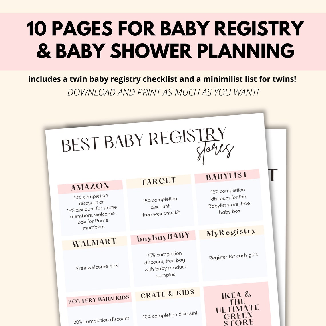 Twin Pregnancy Planner Printable Pregnancy Planner for Twins - Etsy