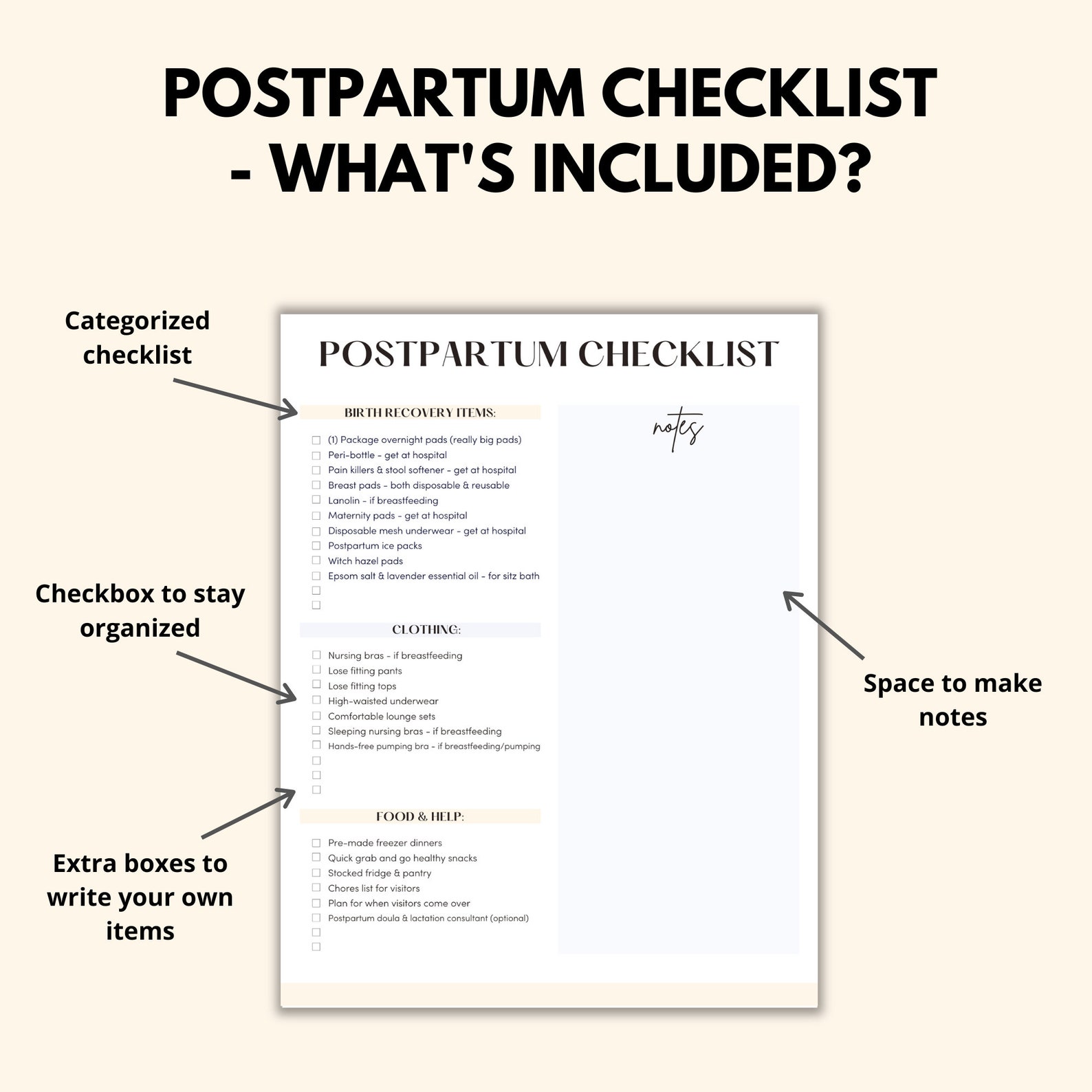 Pregnancy Checklists Bundle Printable, Pregnancy Planner to Do Lists ...