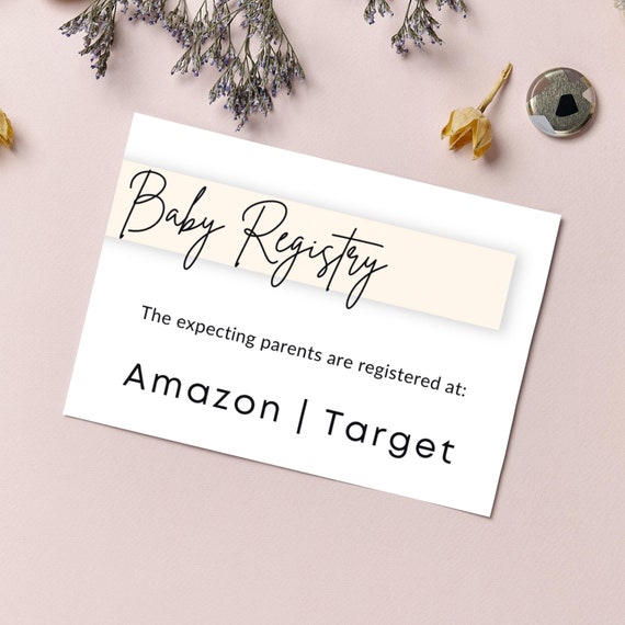 Target baby registry store announcement cards