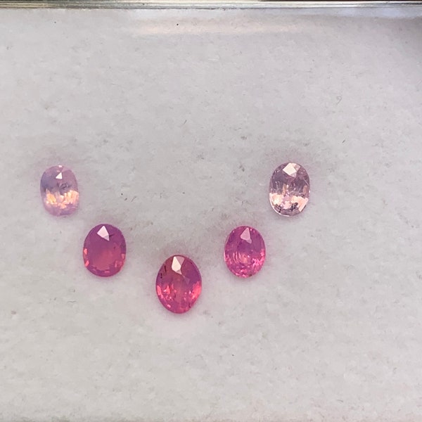 1.24ct set milky pink sapphire, opalescent milky pink sapphire, silky pink sapphire