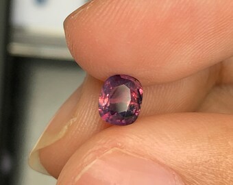 0.74ct natural black orange pink sapphire unheat