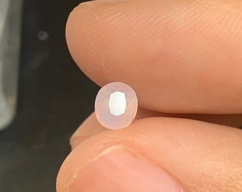 0.63ct milky white sapphire, opalescent milky sapphire, silky sapphire