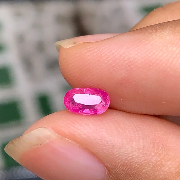 0.80 milky hot pink sapphire, opalescent milky hot pink sapphire, silky hot pink saphire