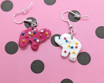 Frosted Animal Crracker Earrings