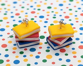 Stack of Books Earrings