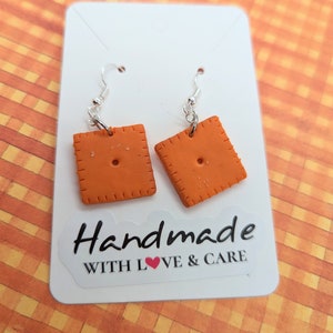 Cheese Cracker Earrings