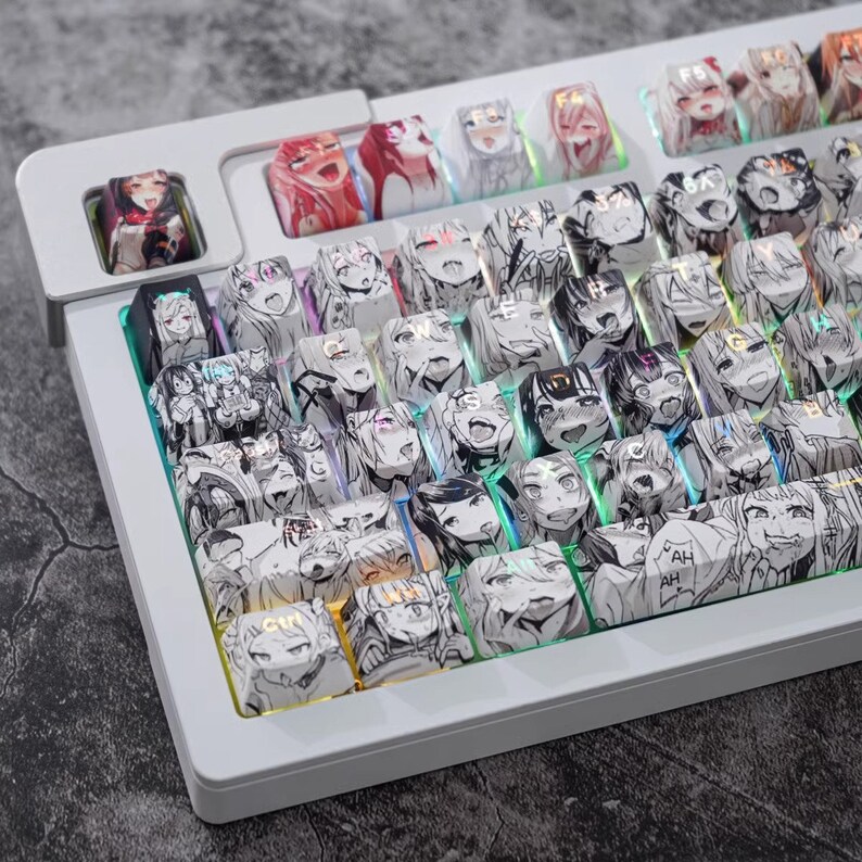 Anime Keycap Backlit Keycaps Set Gamer Keycap Etsy