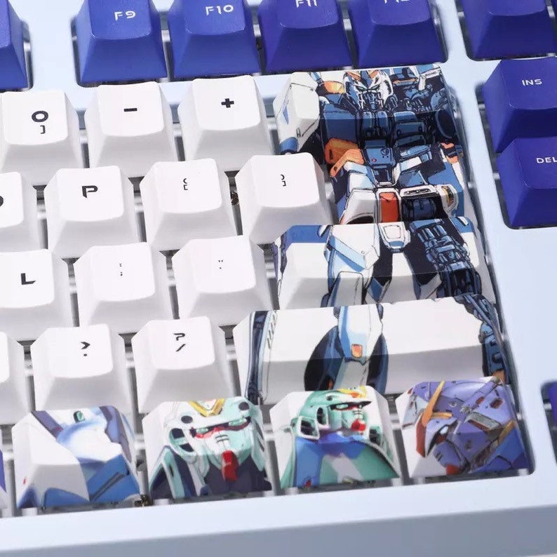 Custom Anime Keycaps 108 Pcs Gundam Mobile Suit Theme for Mechanical